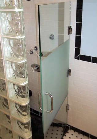 H 28 Pivot Door Within Glass Towel Hook